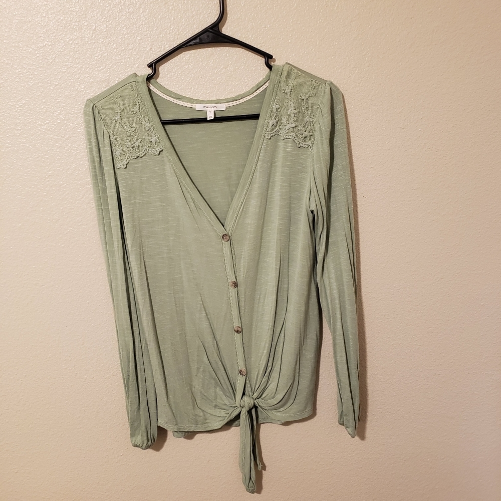 Maurices green xs blouse